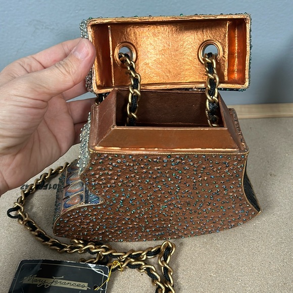 Mary Frances vintage Egyptian Crossbody Box Bag rare collectible - Picture 7 of 16